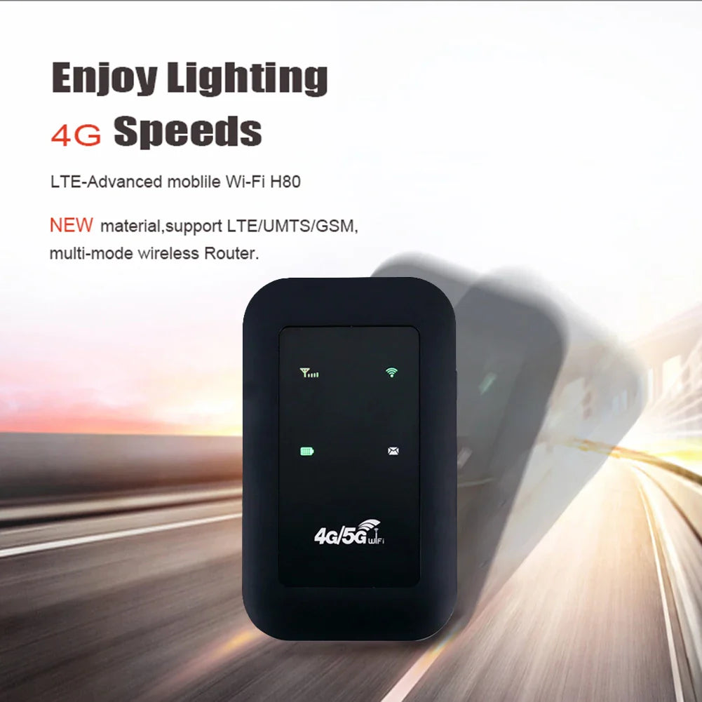 Portable WiFi Repeater 4G LTE Router – Signal Amplifier, 150Mbps Network Extender with SIM Card Slot & Modem Dongle