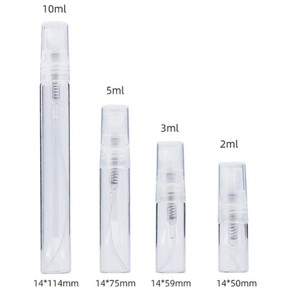 8/16PCS Portable Glass Perfume Bottles — Refillable Spray Atomizer Travel Bottles for Women