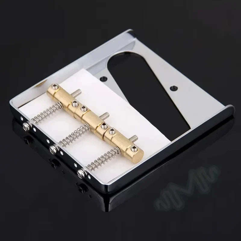 Pro Telecaster TL Bridge Upgrade — 6-Point Brass Saddles with Ashtray Design, CNC Aluminum Base for Vintage Tone Enhancement