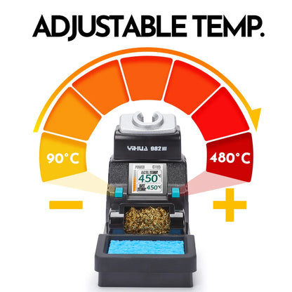 YIHUA 982-III Precision Soldering Station – Adjustable Temperature Soldering Iron for C115 C210 C245 Welding & Rework