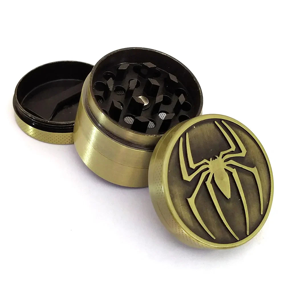 4 Layer Metal Herbal Grinder – Amsterdam Manual Hand Grinders, Spice and Pepper Mill Cutter, Kitchen Accessories, Gift for Men
