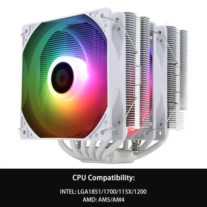 Thermalright Peerless Assassin 120 ARGB CPU Air Cooler – High Performance Dual Tower Cooler for Intel LGA1851/1700/1200/115X & AMD AM4/AM5 Black Edition