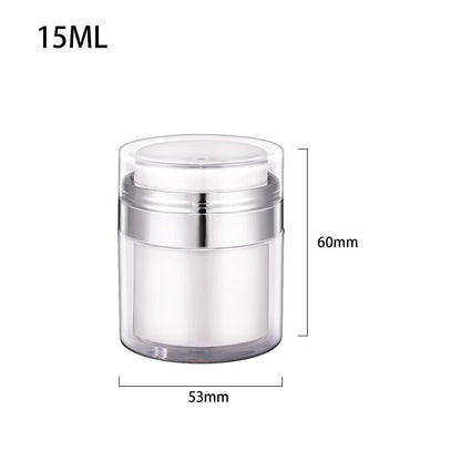 15/30/50g Empty Airless Pump Jar — Refillable Acrylic Vacuum Bottle for Makeup, Lotion & Cosmetics