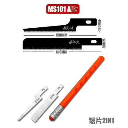 Hobby Model Craft Mini Hand Saw – 3 Blade Styles Etching Chip Saw for Model Building