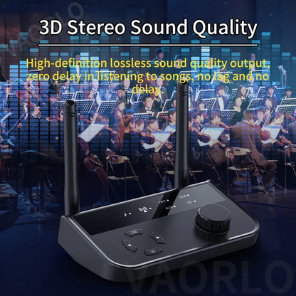 3D Stereo Bluetooth 5.3 Audio Receiver | Optical, Coaxial, 3.5mm AUX Output Wireless Adapter for Car and Speakers
