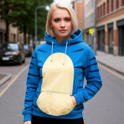 Women's Derpy Printed Hoodie – Autumn Winter KPop Demon Hunters Cozy Pullover for Daily Wear & Street Style