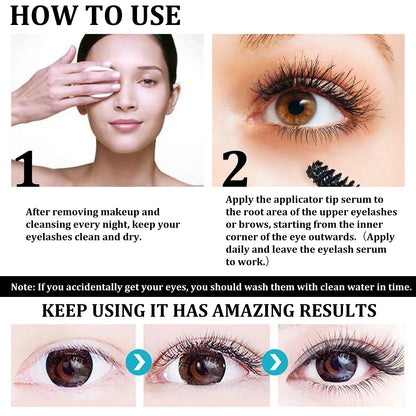 Natural Eyebrow & Eyelash Growth Serum — Thickening, Curling, Moisturizing with Castor Oil for Women