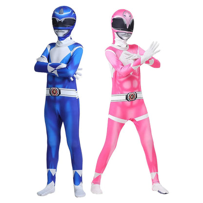 Samurai Ranger Cosplay Costume Set - Superhero Jumpsuit & Mask for Halloween and Birthday Parties