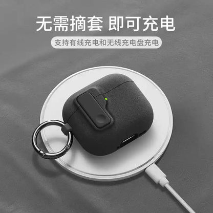2024 New Hard Hybrid Protector Case for AirPods 4 (USB-C) — Magnetic Lid Lock Luxury Cover for Apple AirPods 4