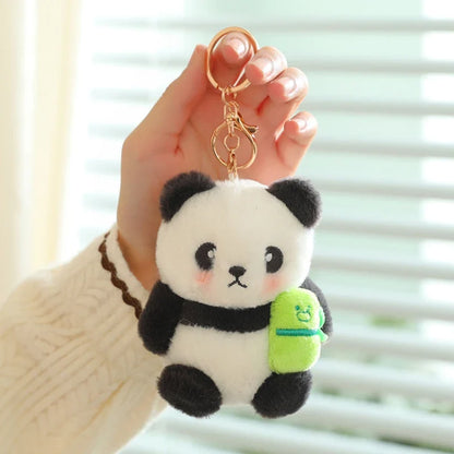Cute Panda Plush Keychain - Cartoon Bag Pendant & Car Key Chain Gift Accessory