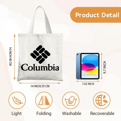 Classic Canvas Tote Bag - Large Capacity Double-Sided Print Shoulder Shopping Bag