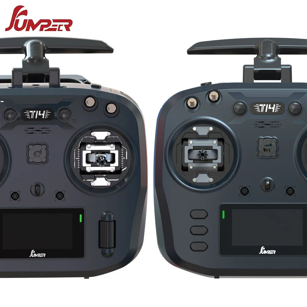 Jumper T14 ELRS Remote Control – 2.4GHz/915MHz, 1W, CNC Hall Sensor Gimbals, OLED Display for FPV Drone
