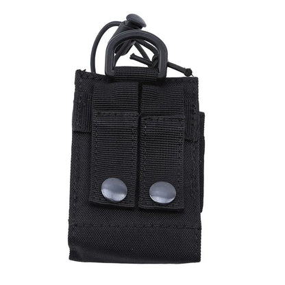 DIZETION Tactical Radio Pouch - MOLLE Nylon Walkie Talkie Holder & Hunting Interphone Hanging Bag