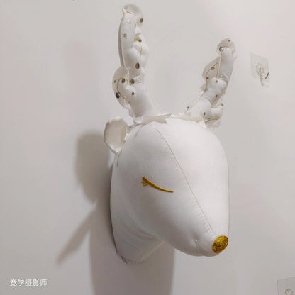 Handmade 3D Felt Animal Heads — Elephant & Swan Wall Hanging Decor for Nursery & Kids’ Bedroom
