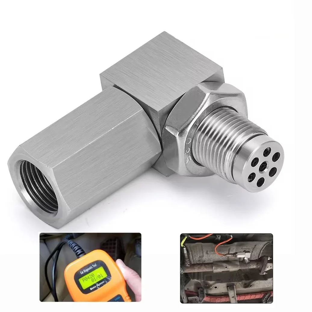 New 90 Degree Oxygen Sensor Extender – Mini Catalyst Lambda O2 Adapter, M18*1.5 Universal CEL Fix