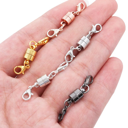 Magnetic Jewelry Clasps - Copper Double Lobster Clasp Connectors for DIY Bracelets & Jewelry Making