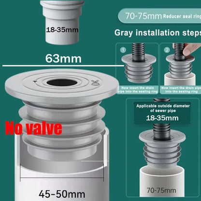 Silicone Bathroom & Kitchen Sink Seal Ring – Anti-Odor, Leak-Proof Floor Drain & Washing Machine Pipe Connector