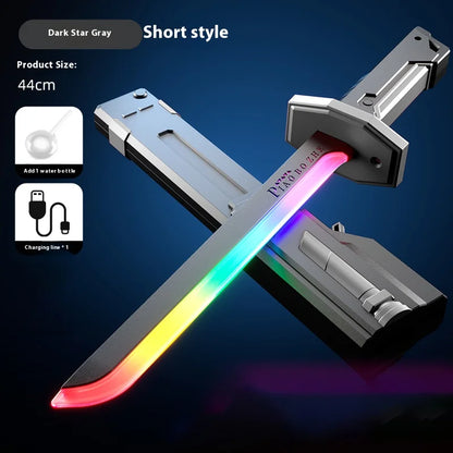 Multi-Color LED Laser Sword with Smoke Effects – Sound Effect Cosplay Prop, Creative Light-Up Sword Toy for Kids & Adults, Gift for Role Play & Collectors