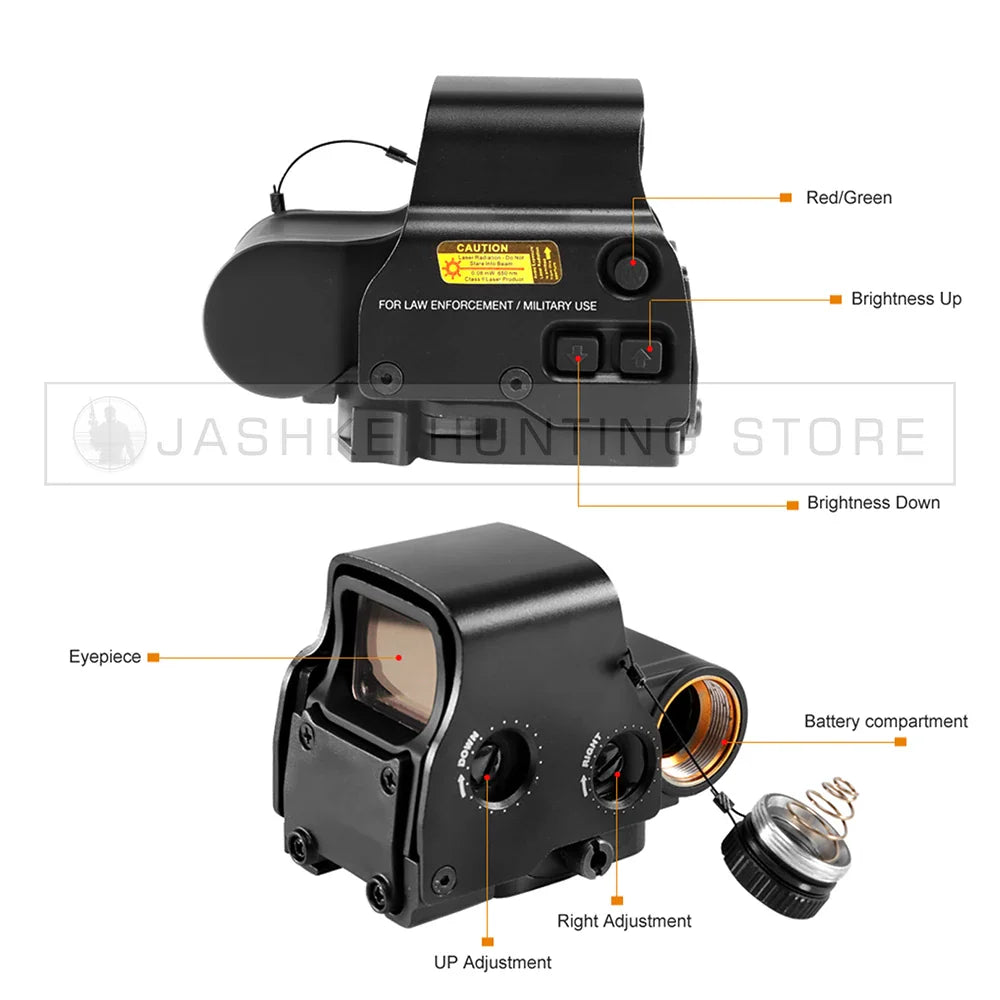 Tactical Airsoft G45 5X Magnifier – Red Dot Combo Scope with QD Weaver Mount for 20MM Rail