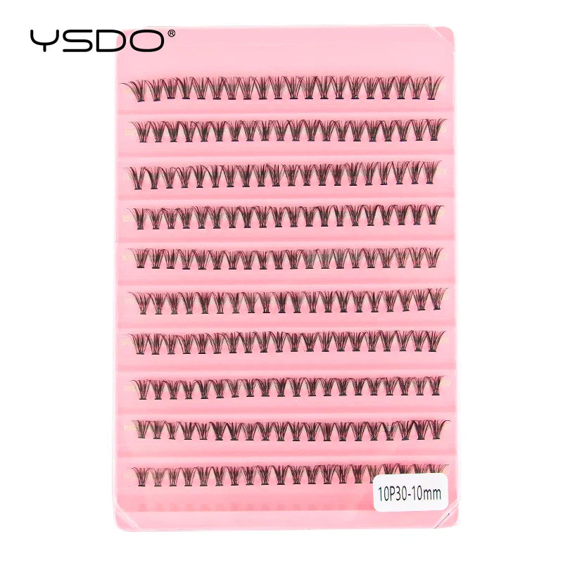 YSDO Premade Volume Fans Eyelash Extensions – 10/14 Rows Natural Mink Individual Cluster Lashes for Makeup