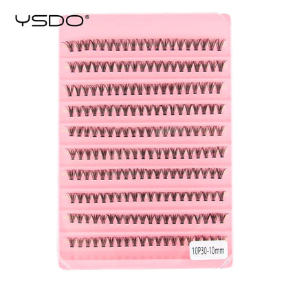 YSDO Premade Volume Fans Eyelash Extensions – 10/14 Rows Natural Mink Individual Cluster Lashes for Makeup