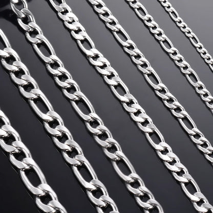 925 Sterling Silver Necklace — 2–12mm Width, 40–75cm Long Chain with Lobster Clasp for Men & Women, Engagement Jewelry
