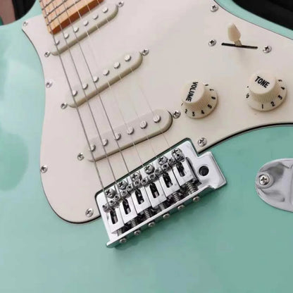 Miwayer 52.5mm Guitar Tremolo Bridge — Vintage Steel Saddle Block Set for Fender Strat & Squier Electric Guitars, Chrome