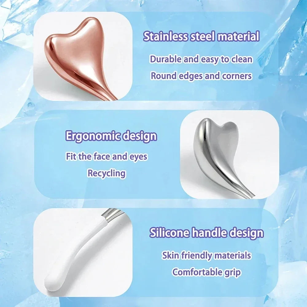 Ice Globes for Face — Luxury Rose Gold Cryo Sticks, Cold & Heat Relief Facial Massage Roller, Beauty Tool & Birthday Gift