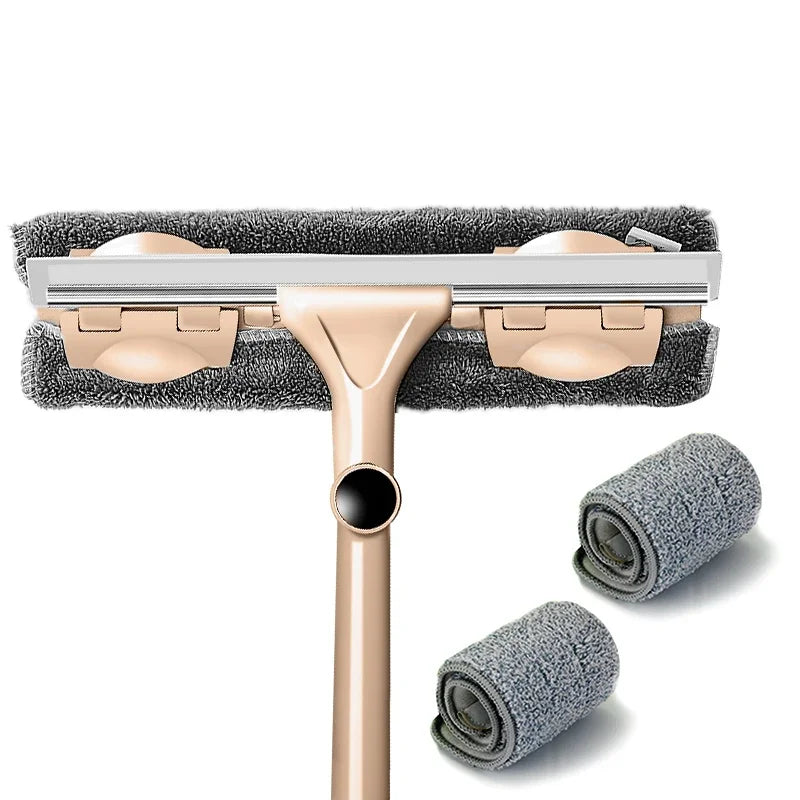 Extendable Telescopic Window Cleaning Mop & Glass Wiper Brush with Long Handle for Household Use