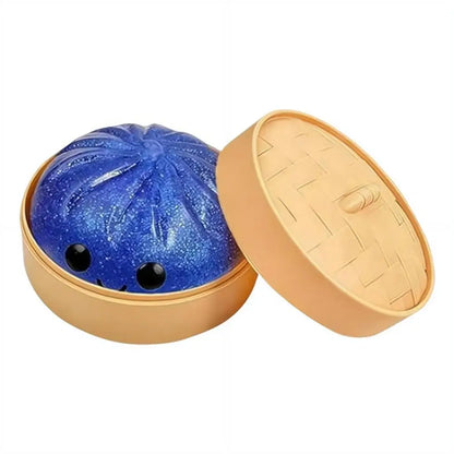 Realistic Giant Dumpling Squishy Toy – Soft TPR Bamboo Steamer Fidget Stress Relief & Creative Gift