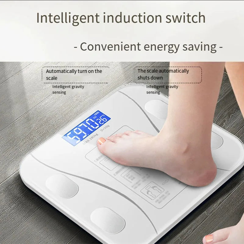 LED Smart Body Fat Scale — Bluetooth Digital Weight & Body Composition Scale with App Sync for Weight Loss