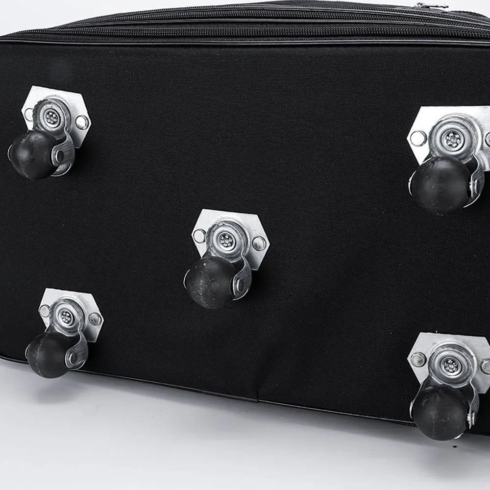 Expandable Foldable Wheeled Travel Trolley Bag – Versatile Unisex Black Luggage Suitcase for Weekend & Overnight Trips