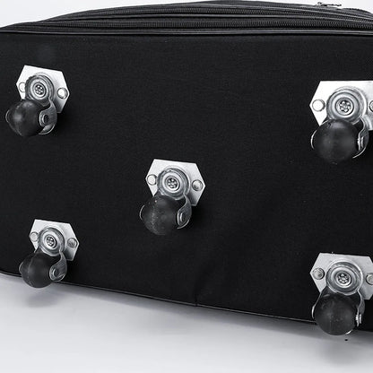 Expandable Foldable Wheeled Travel Trolley Bag – Versatile Unisex Black Luggage Suitcase for Weekend & Overnight Trips