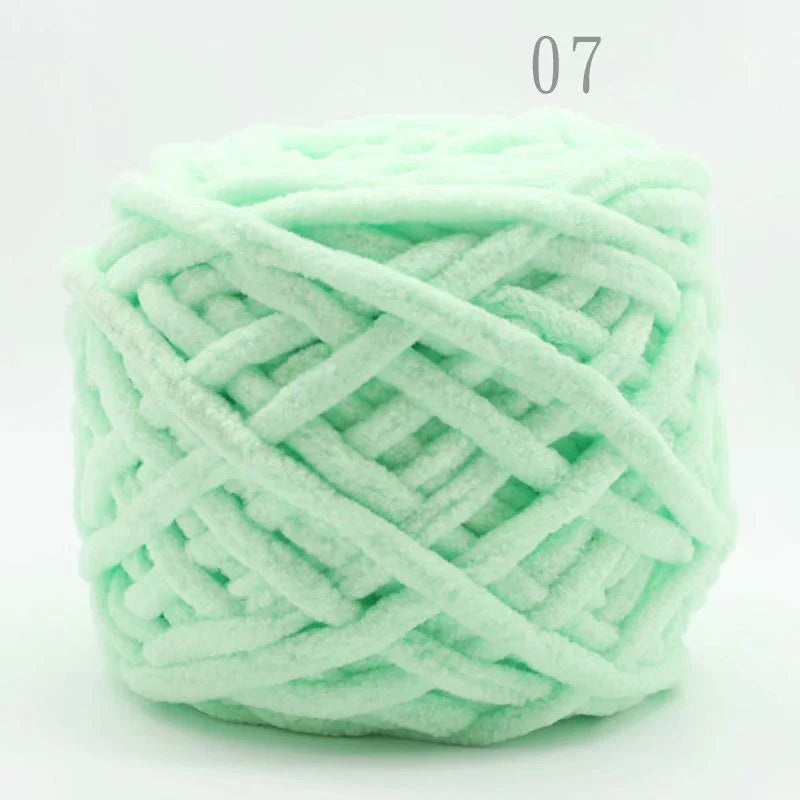 3PCS 300g Soft Chenille Knitting Yarn – Thick Ice Strip Cotton Wool Yarn for DIY Handmade Blankets, Scarves & Craft Projects
