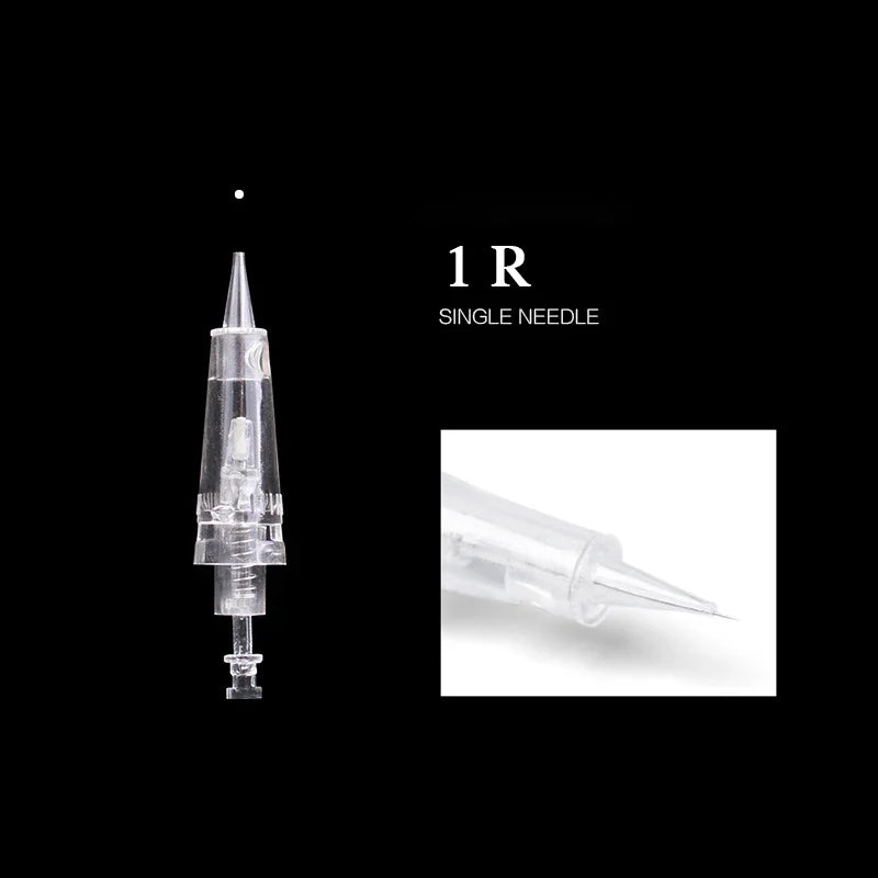 5/10PCS Microblading Bayonet Needles – 1D/1R/3R/5R/5F/Nano Cartridge for PMU Eyebrow, Lip & Eyeliner Tattoo