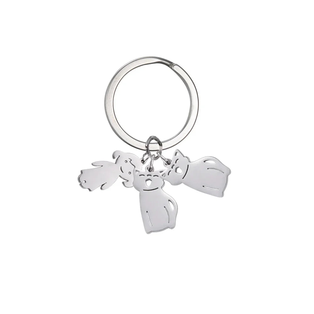 Personalized Kids & Family Keychain – Custom Name Key Chain for Mother’s Day, Couples, Boys, Girls, Pets, Mom, Dad, Baby Gift