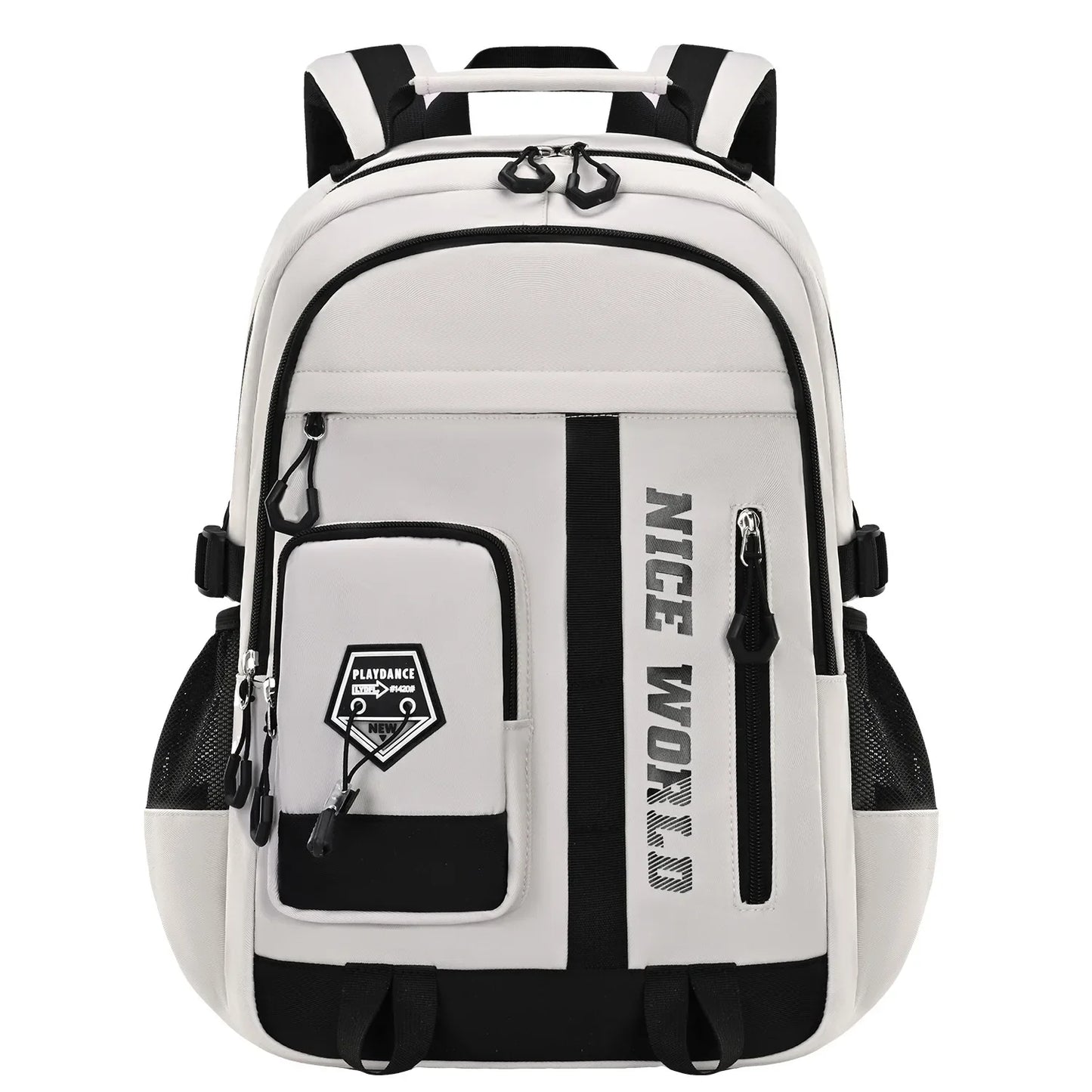 Cool Large Teenage School Backpack for Boys & Girls, Multi-Pocket Student Bookbag for Middle, High School & College