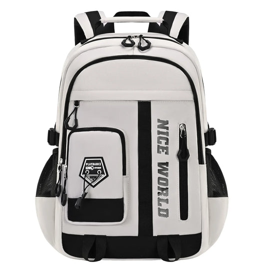 Cool Large Teenage School Backpack for Boys & Girls, Multi-Pocket Student Bookbag for Middle, High School & College