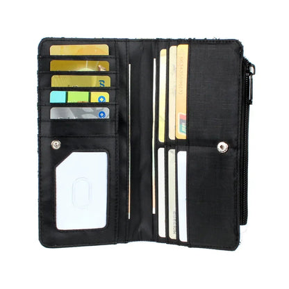 Cute Cartoon Print Long Wallet for Women – PU Leather Coin Purse, Stylish Card Holder & Organizer