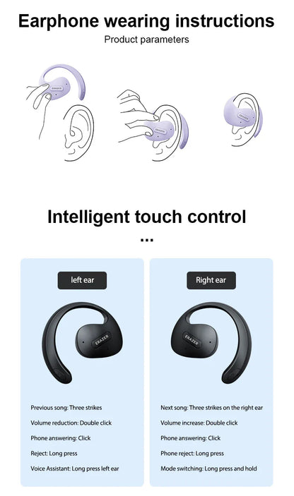 MINISO X15Pro AI Translator Earbuds — Bluetooth Wireless Sports Headphones, Waterproof HD Call Earphones with Mic
