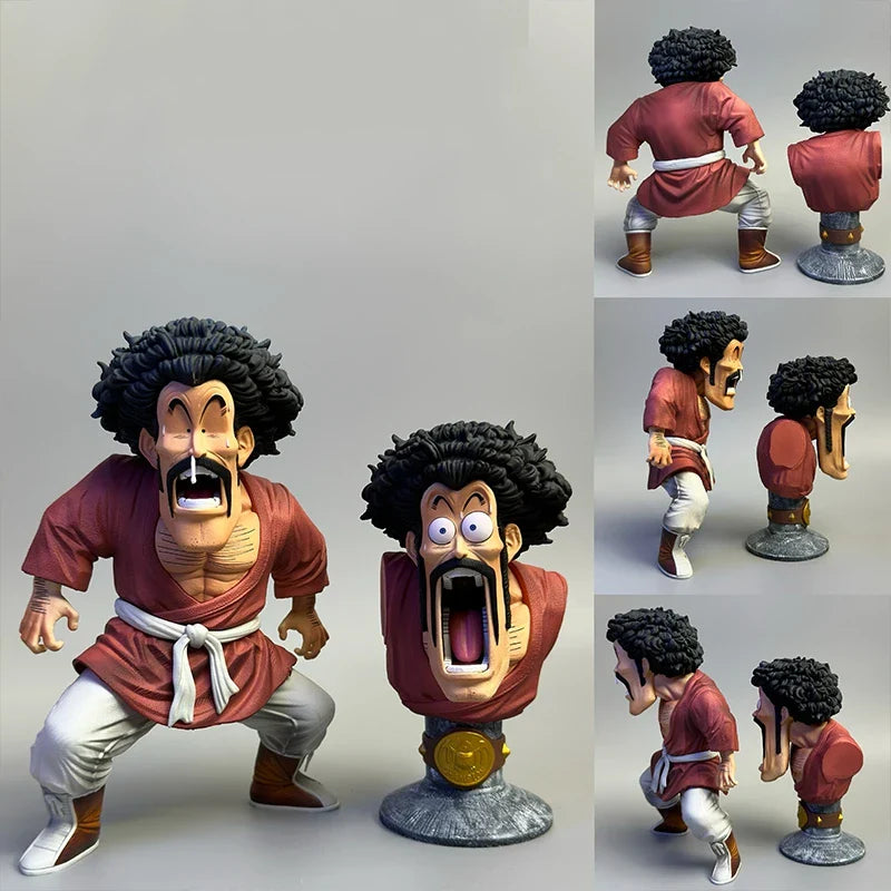 Dragon Ball Z Mr. Satan (Hercule) Figure — 18cm Anime Action Figure with 2 Heads, PVC Collectible Doll Toy for Kids & Gifts