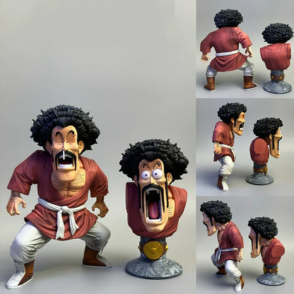 Dragon Ball Z Mr. Satan (Hercule) Figure — 18cm Anime Action Figure with 2 Heads, PVC Collectible Doll Toy for Kids & Gifts