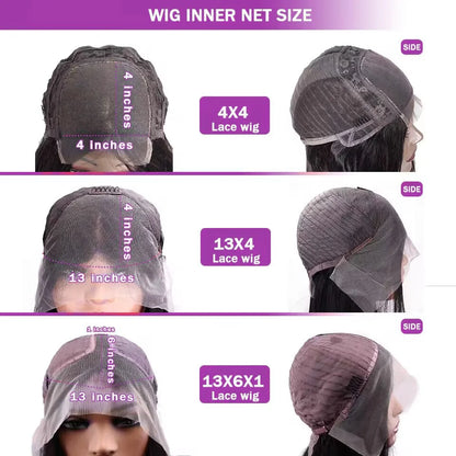 Kinky Straight Human Hair Wig – 13x4 Lace Front, Pre-Plucked Yaki Straight Brazilian Wig