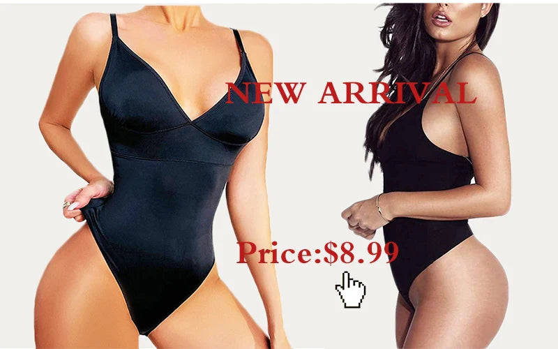 GUUDIA Ribbed Tummy Control Jumpsuit – Light Compression Daily Shaper Bodysuit with Open Crotch Shapewear Design