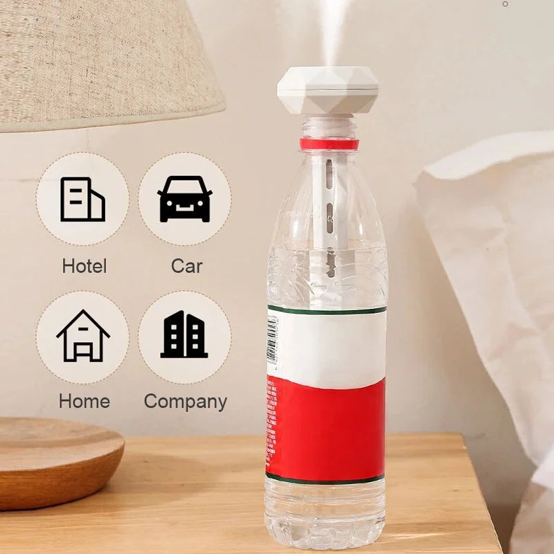 Mini USB Ultrasonic Humidifier & Air Diffuser — Portable Car/Home Aroma Mist Maker with LED Light