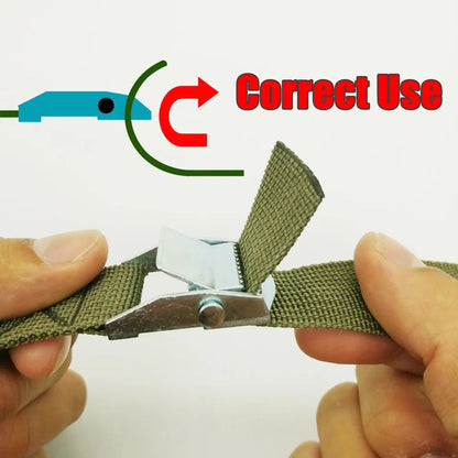 1M Lashing Strap with Buckle - Quick Release Nylon Cargo Tie Down, Adjustable Fastening Straps for Luggage and Bags, Fixing Tool