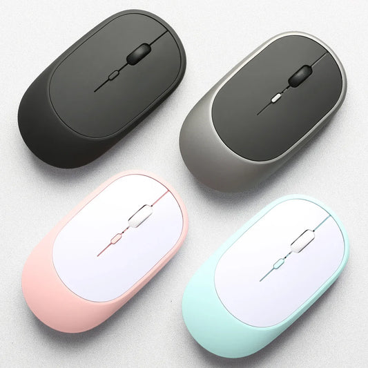 2.4GHz Wireless Gaming Mouse - Dual Modes, Bluetooth, Ultra-Low Power, Mute, Compatible with PC, Mac, and Laptops