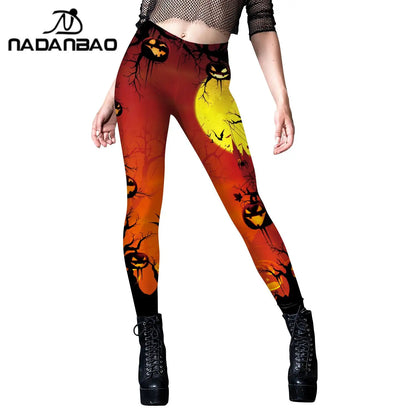 Women’s Christmas Leggings - Mid-Waist Skinny Digital Print Pants for Fitness, Running & Yoga