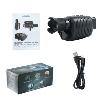 1080P HD Monocular Night Vision Scope – 5X Zoom Infrared Hunting Telescope, 300m Range in Full Darkness