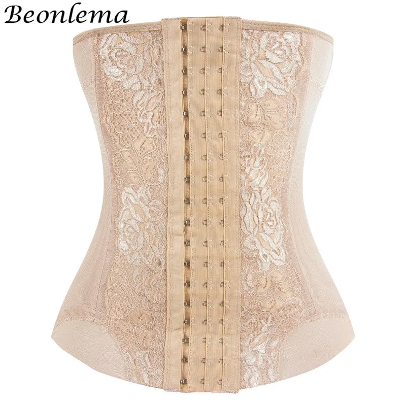 Colombian Mesh Embroidered Waist Trainer Corset Body Shaper for Women – Belly Control Shapewear